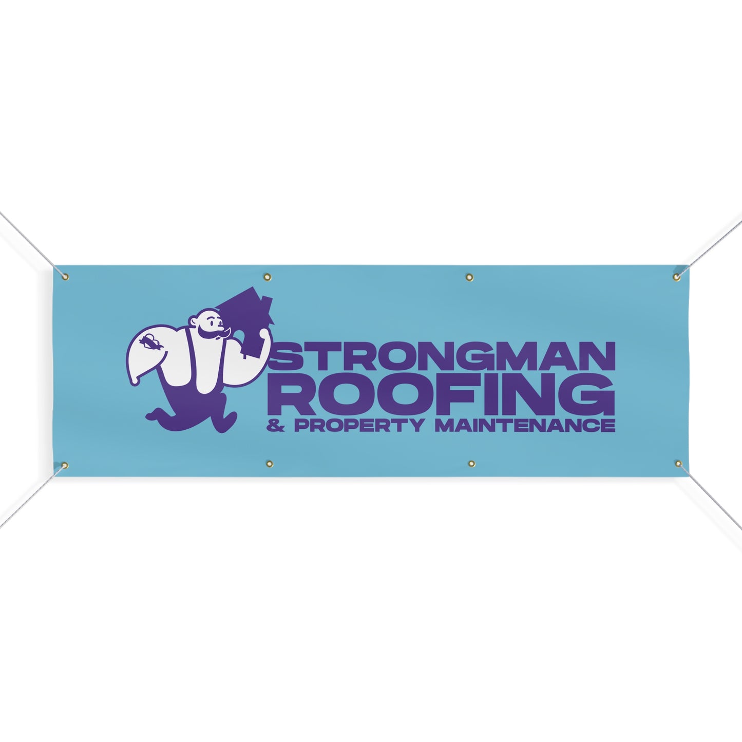 Strongman Roofing Scaffold Banner