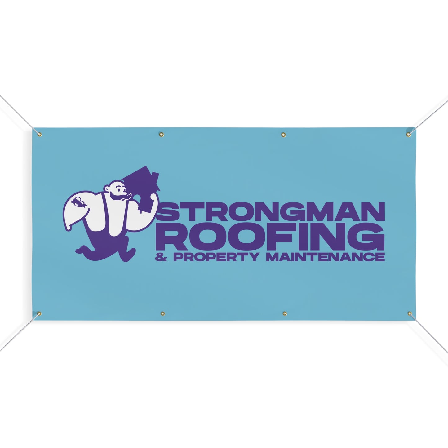 Strongman Roofing Scaffold Banner