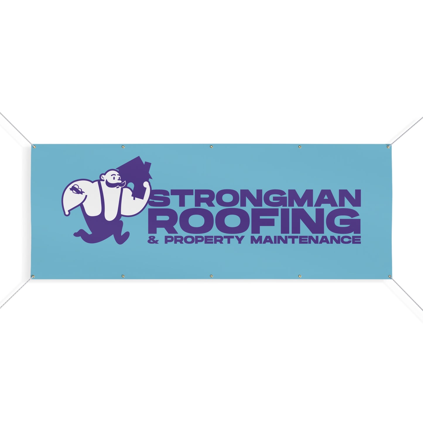 Strongman Roofing Scaffold Banner