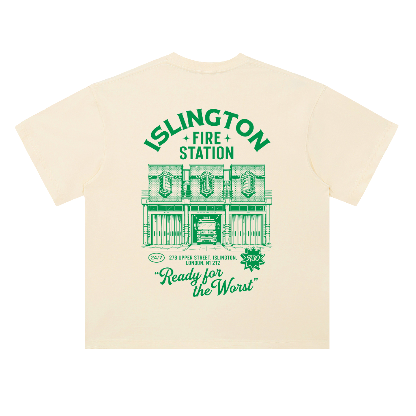 Islington Station Illustrated T-Shirt (Green)