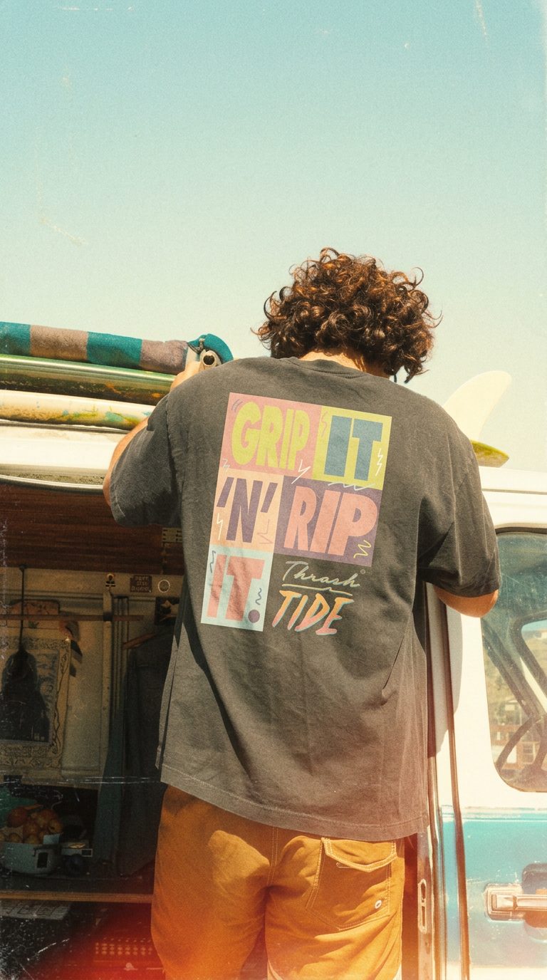 Thrash Tide | Boxy Mineral Wash Surf T-Shirt