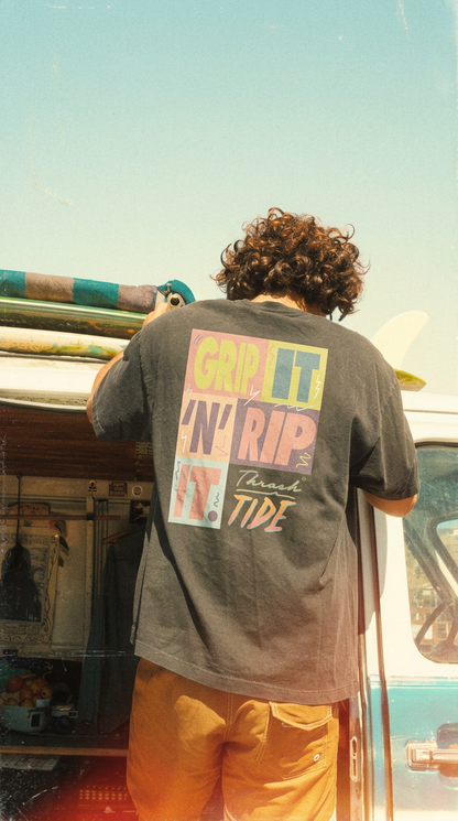 Thrash Tide | Boxy Mineral Wash Surf T-Shirt