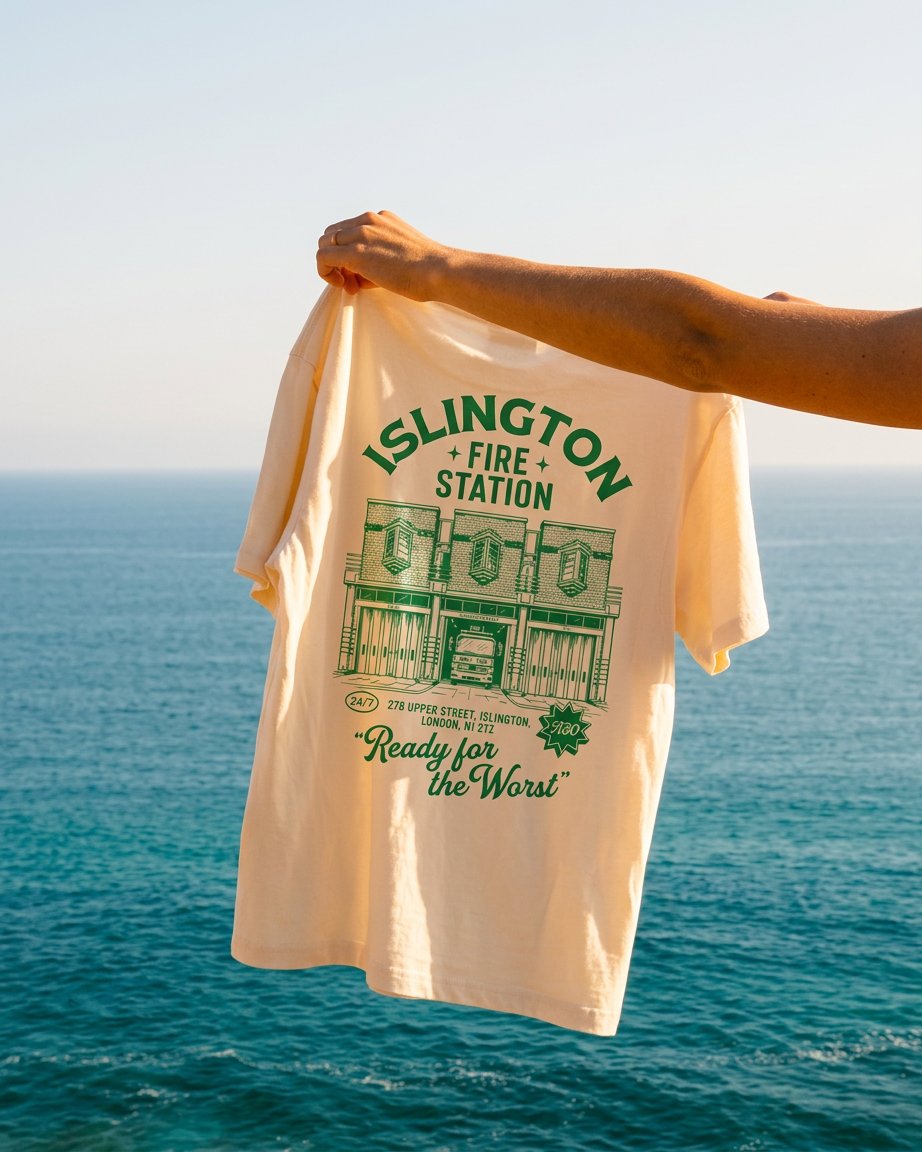Islington Station Illustrated T-Shirt (Green)