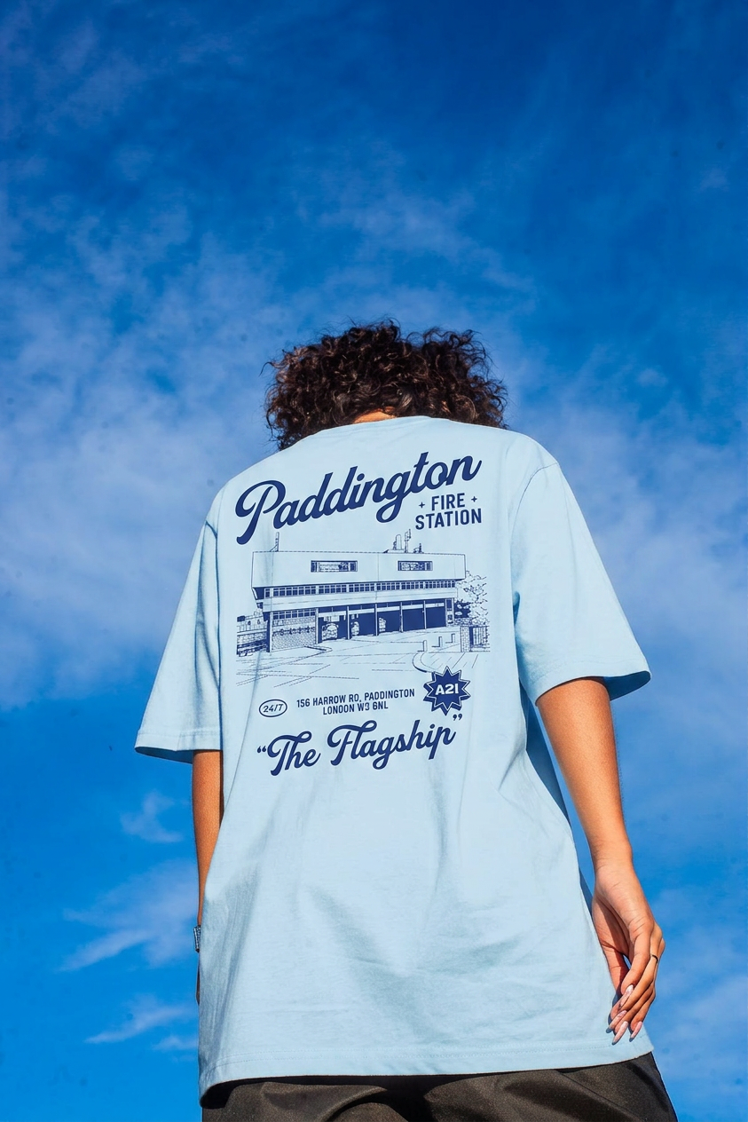 Paddington Station Illustrated T-Shirt (Blue)