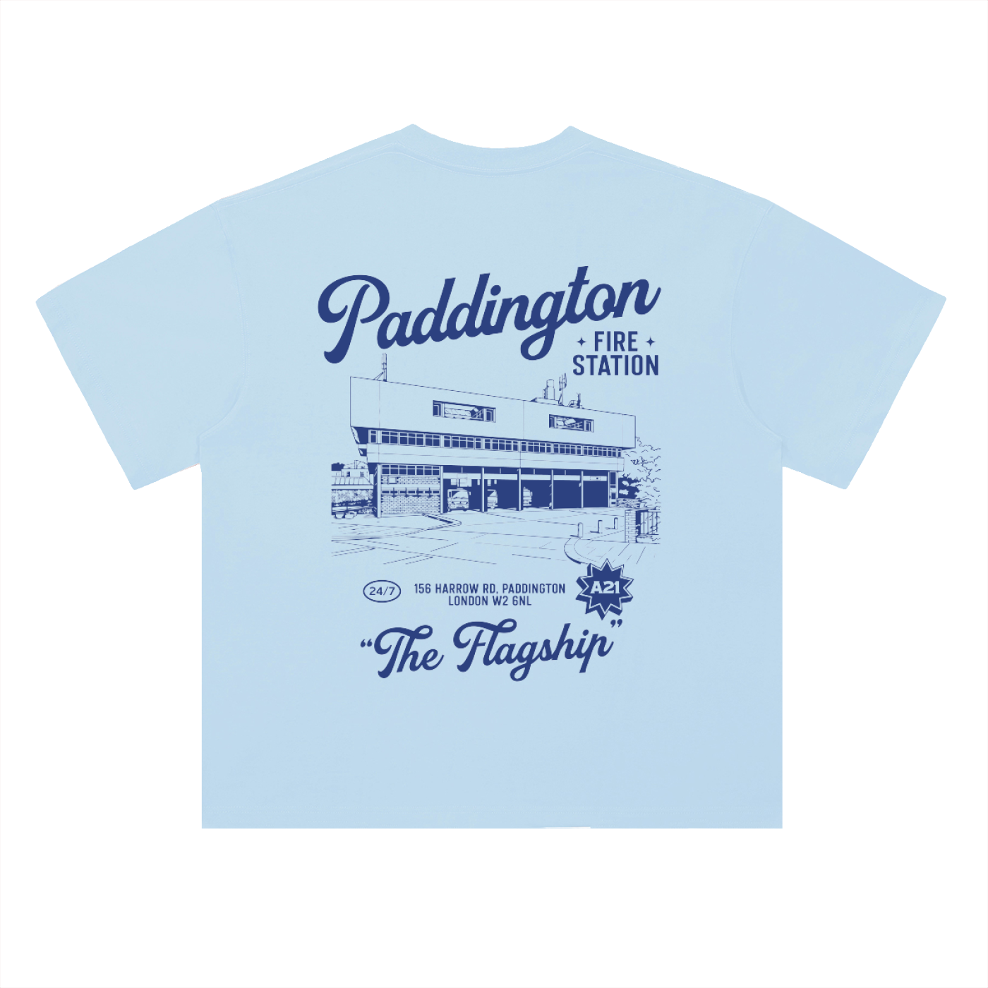 Paddington Station Illustrated T-Shirt (Blue)